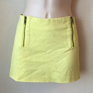 Neon yellow Elizabeth and James mini skirt